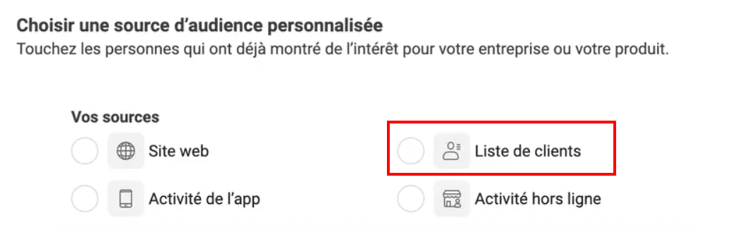 Liste de clients