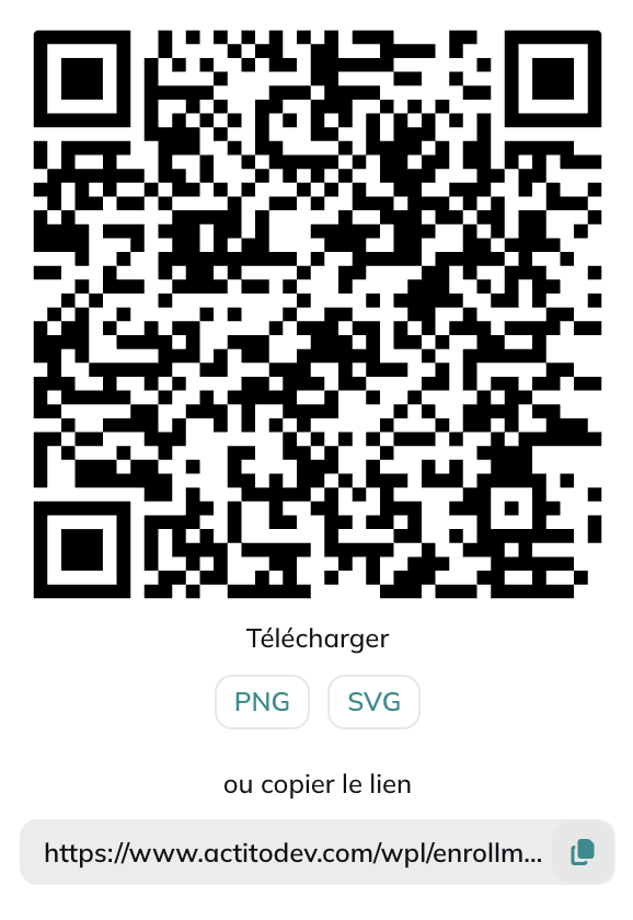QR code et lien