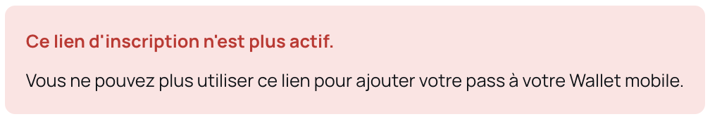 Message d'avertissement