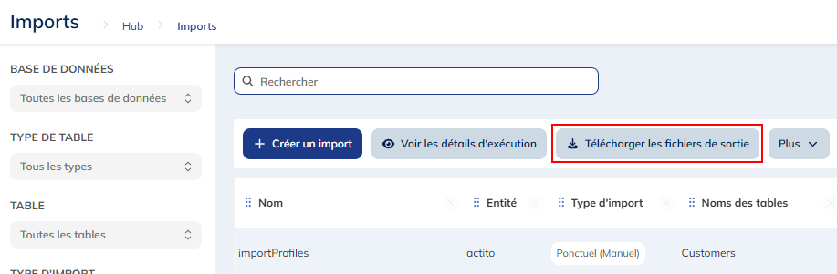 Télécharger le fichier de sortie
