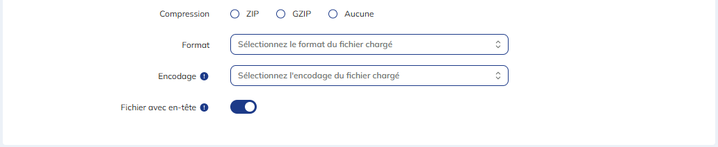 Détails des chargements du fichier