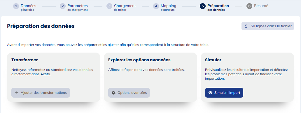 Etape de Préparation des données
