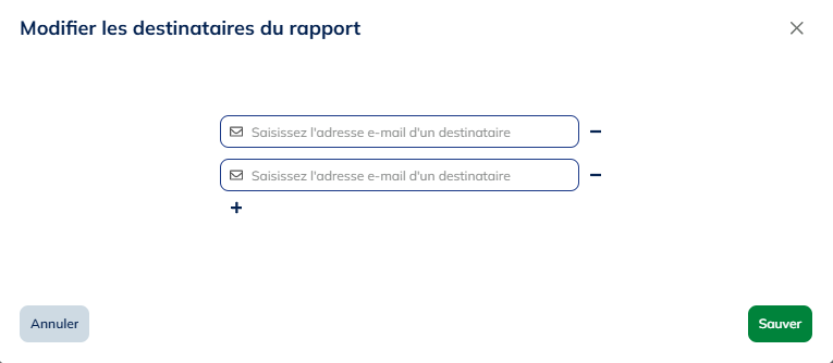 Ajouter les destinataires