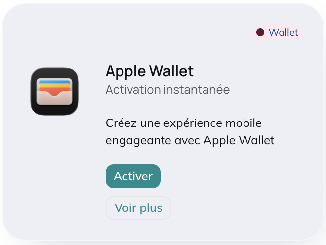 Cartes d'intégrations
