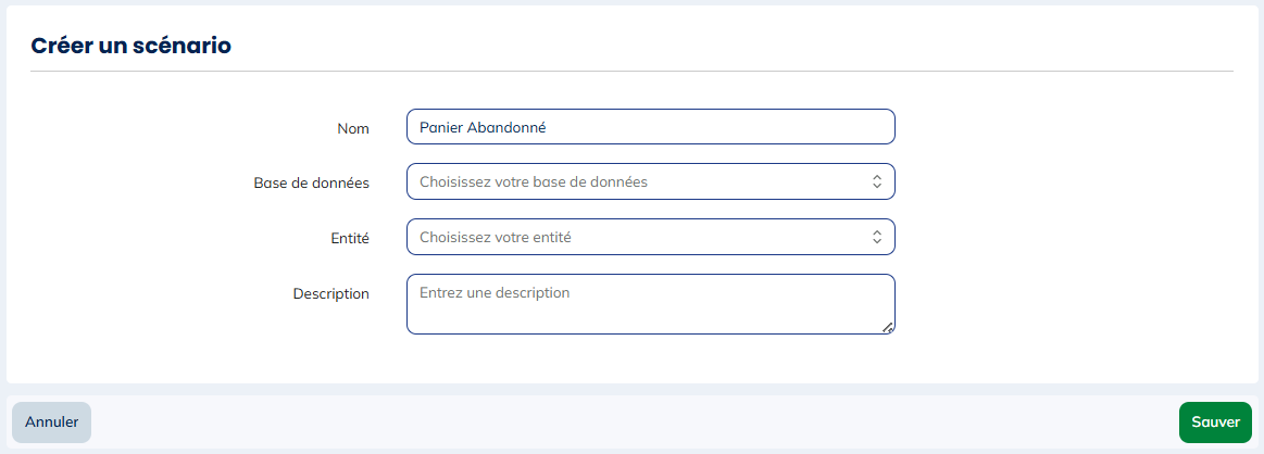 Créer un scénario