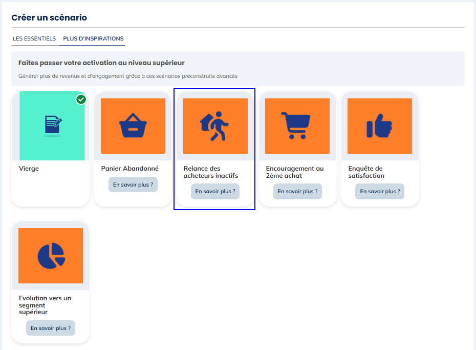 Template Relance des acheteurs inactifs