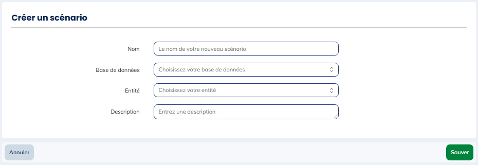Définir les informations générales