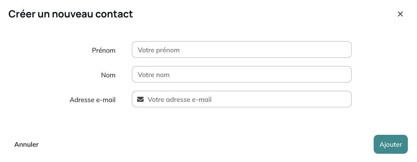 Détails du contact