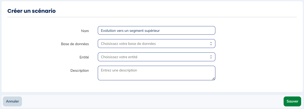 Créer un scénario