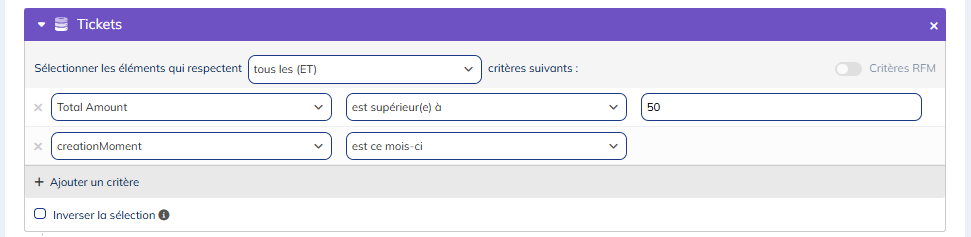 Module tables personnalisée