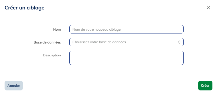 Ciblages sauvegardés