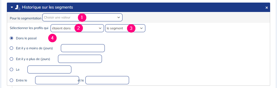 Module historique sur les segments