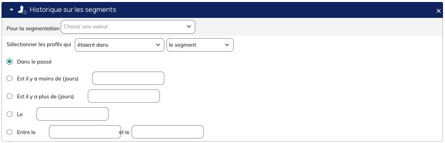 Module historique sur les segments