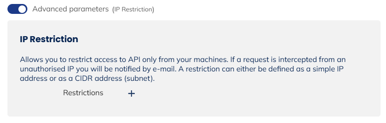 Restricting the IP address