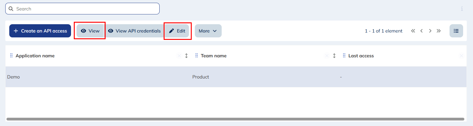 Manage existing users