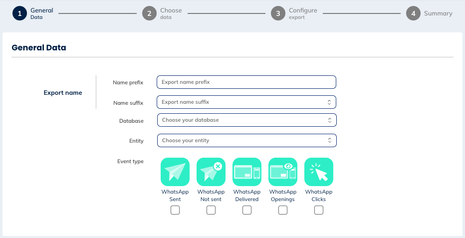 Event types for WhatsApp activities