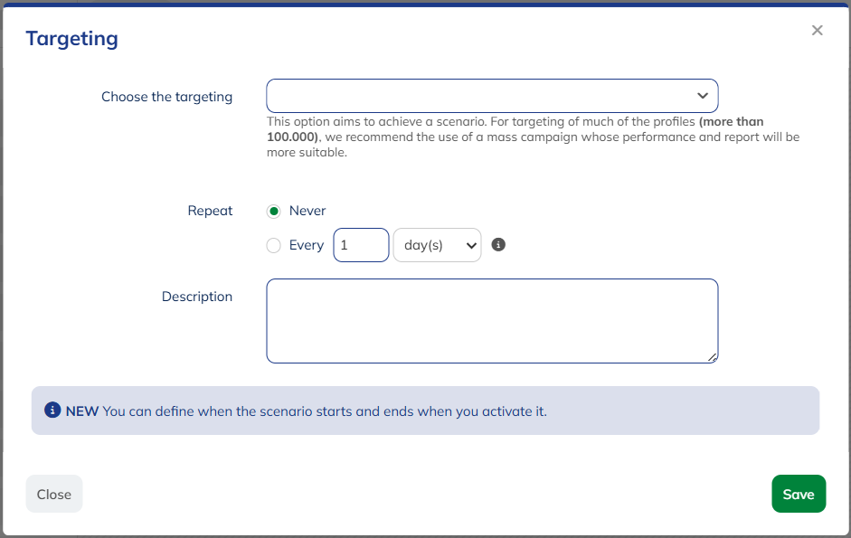 Targeting block parameters
