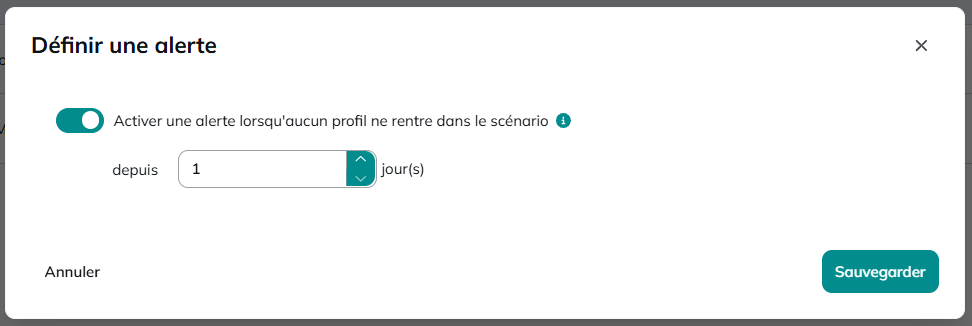 Définir une alerte